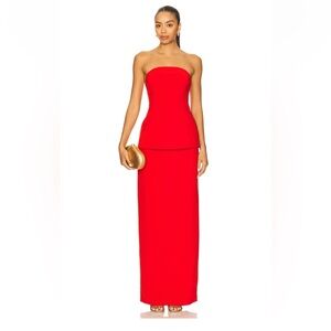 Lovers + Friends Vibrant Red Strapless Dress Size Small